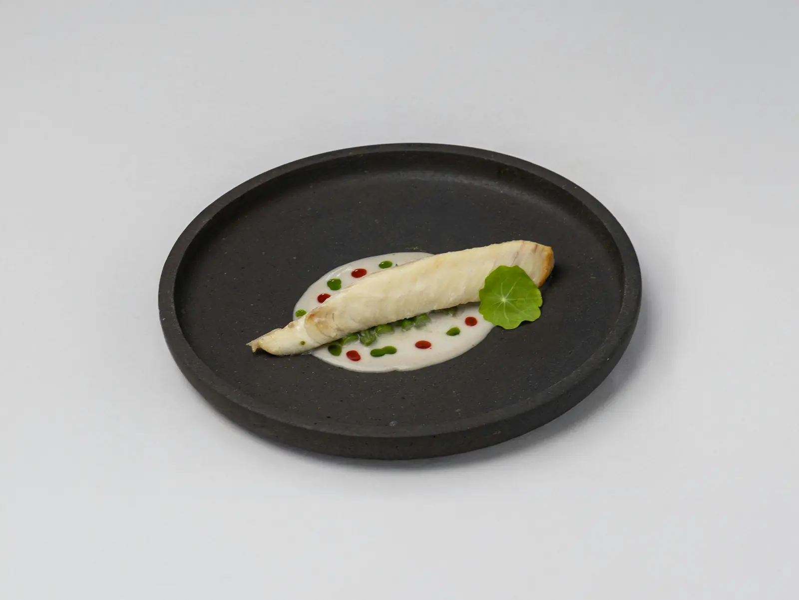 Sea, Before Dawn. Line-caught turbot, brown butter, sea herbs, roe