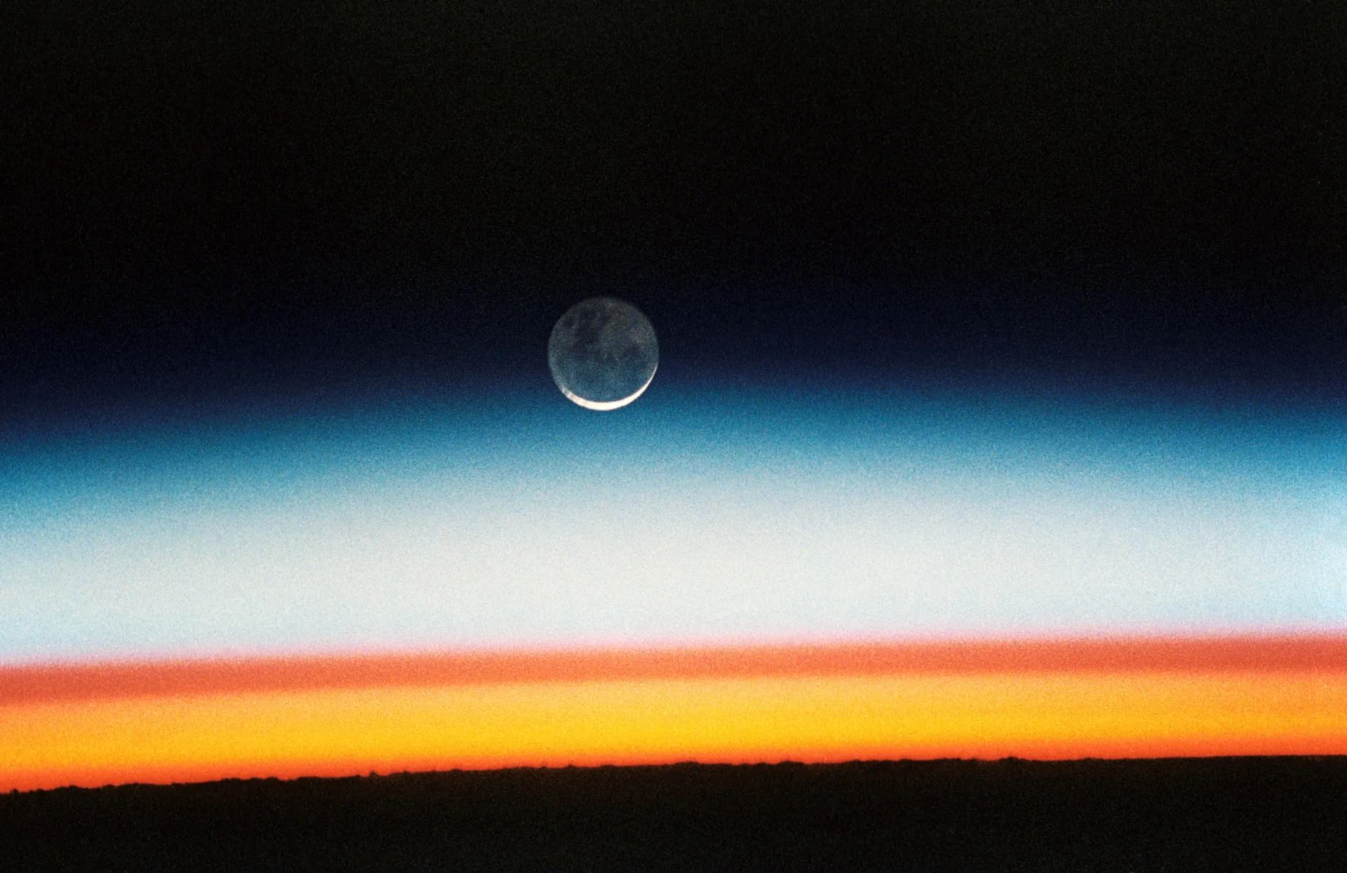 The curve of the Earth at apogee, 420 kilometres above the South Atlantic.