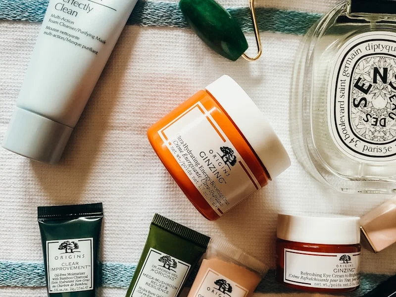 Natural skincare texture close-up