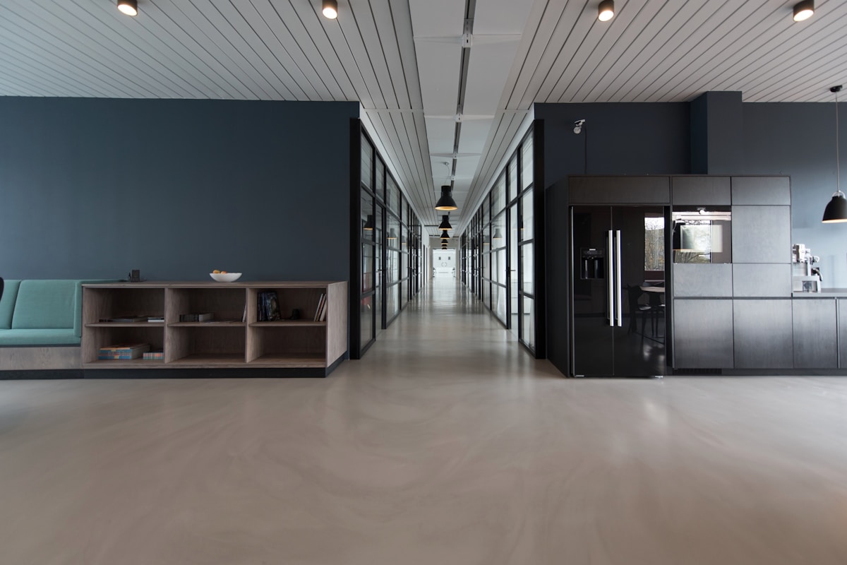 VEIL studio interior — warm editorial workspace